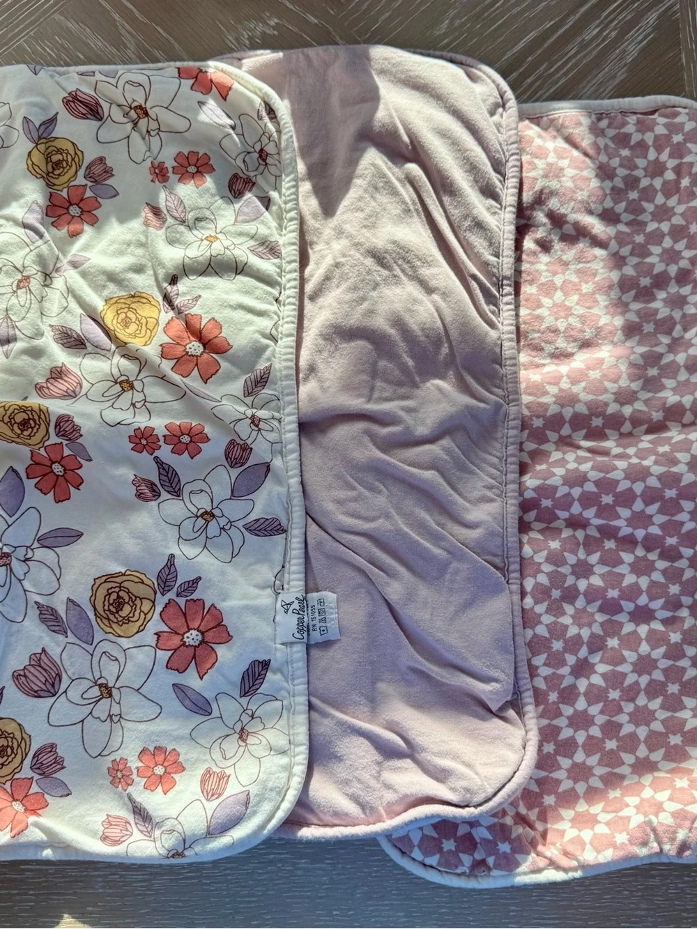 Copper Pearl Burp Cloths